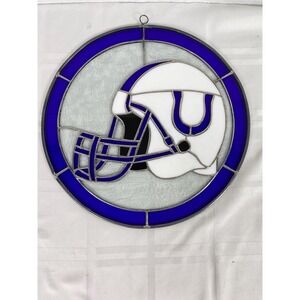 Indianapolis Colts NFL football Stained Glass 12" Suncatcher Wall Hanging